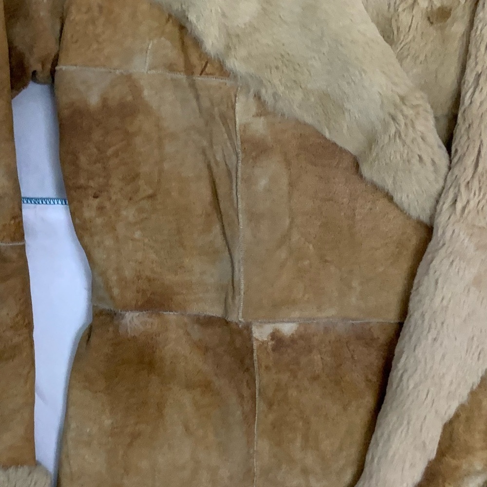 Tan Shearling Women's Jacket - Picture 7 of 13